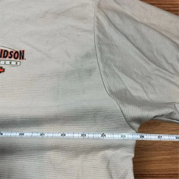 Harley Davidson Beige Short Sleeve Polo Men's Size 2XL - Picture 3 of 6